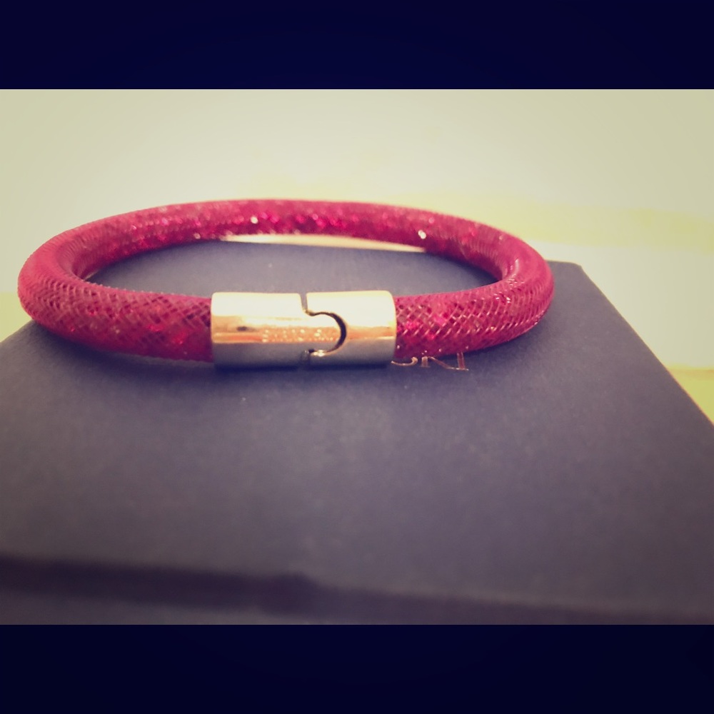 Swarovski pink crystal mesh bracelet